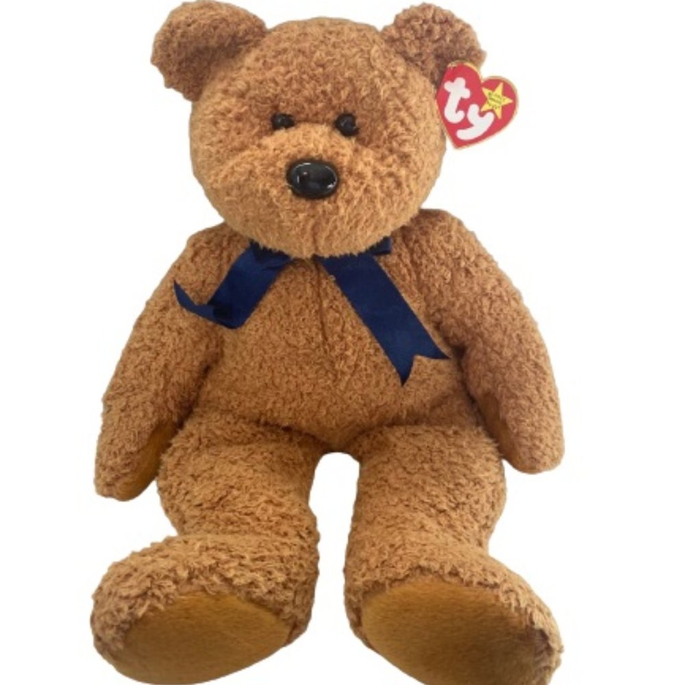TY Fuzz Buddy Brown Bear Stuffed Animal